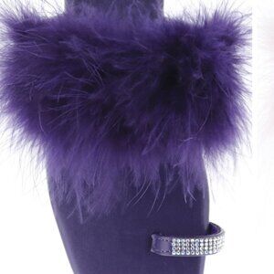 Fashion Rhinestone Squared Toe/Feather Sandal